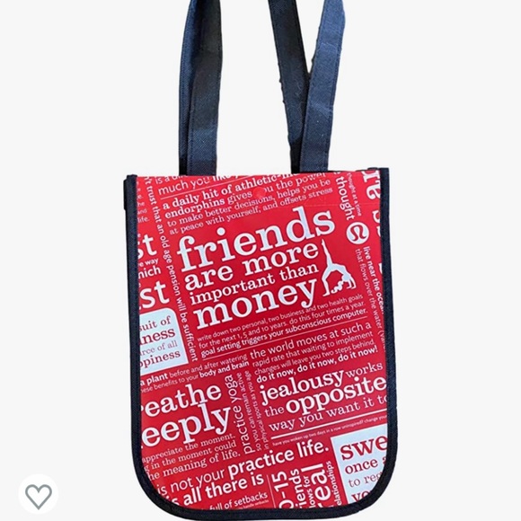 lululemon athletica Handbags - Lululemon Red Tote Black Handle